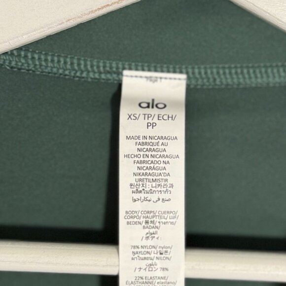 ALO Yoga Softsculpt 1/4 Zip Longsleeve NWT Clover Green - Picture 8 of 10